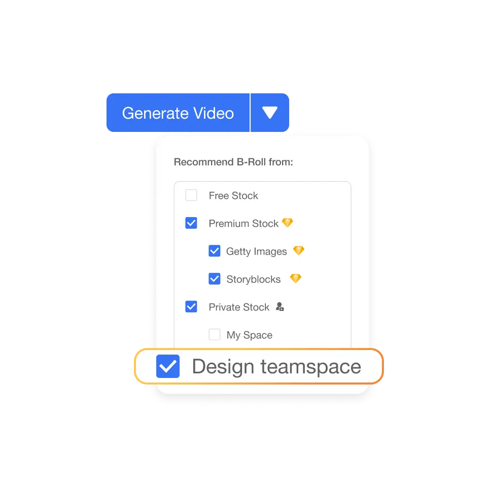 Add Private Stock footage to your Visla video project for streamlined video production.
